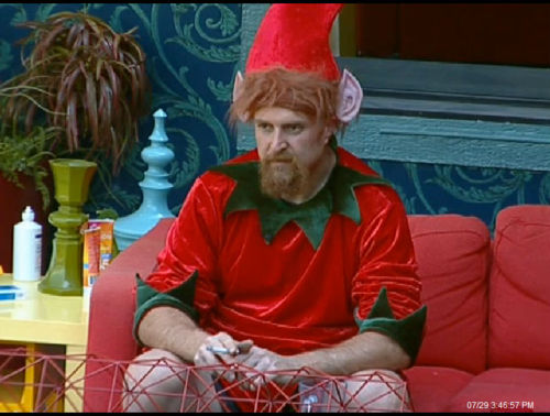 Adam in his elf suit