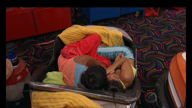 James and Natalie cuddle