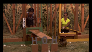 Jaems and Natalie in the HOH competition