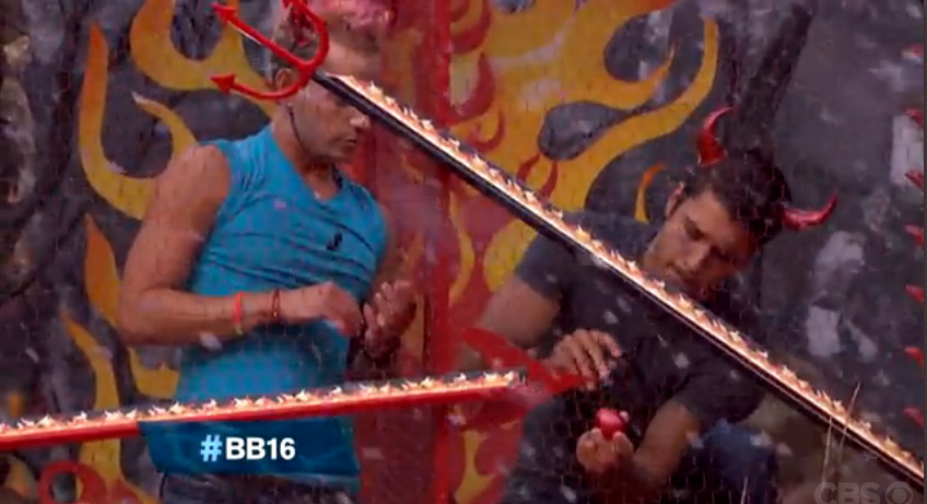 Frankie and Cody in the HOH competition
