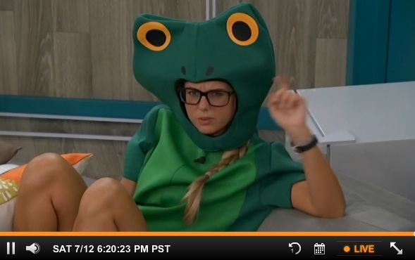 Nicole as a frog