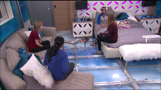 Meg, Jackie, Becky, and James up in HOH