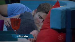 Clay and Shelli and the first kiss