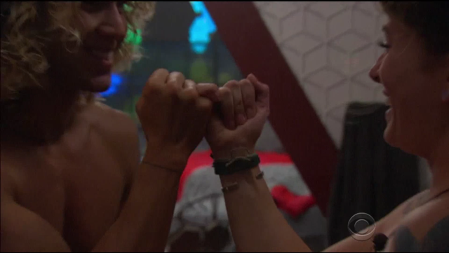 Sam and Tyler make a pinky promise for final two