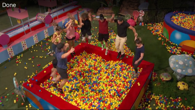 All jump in the ball pit at the end