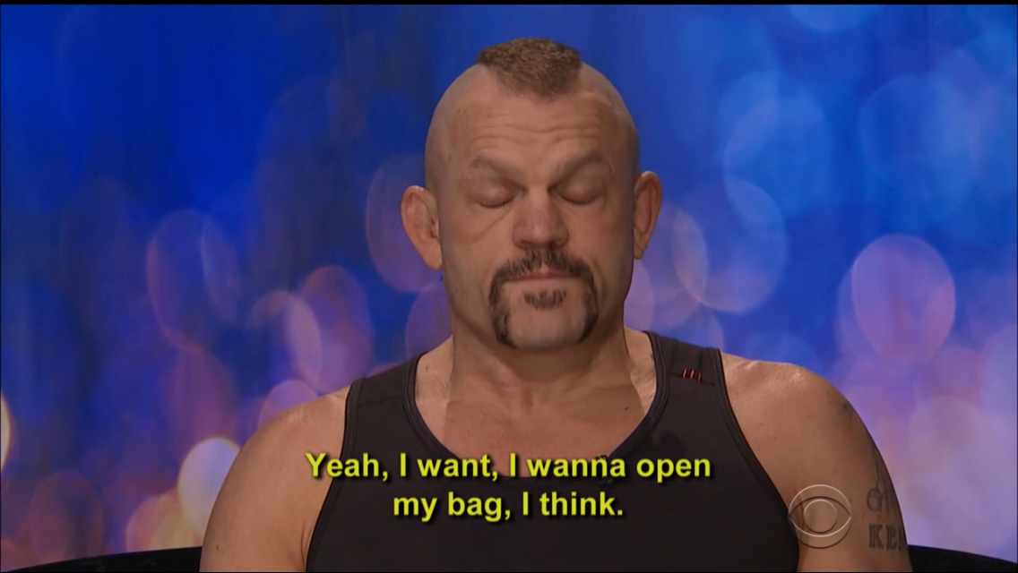 Chuck wants to open his bag