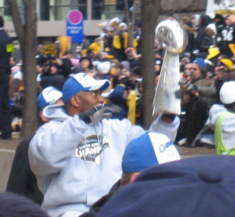 Harrison with Lombardi trophy
