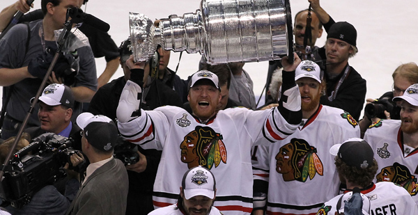 Marian Hossa with Cup