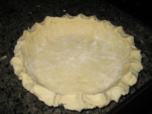 Crimp the edges of the pie crust