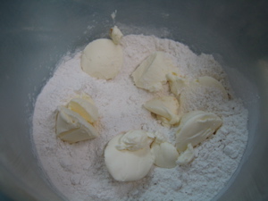 Flour and margarine