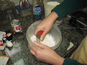 Using pastry blender